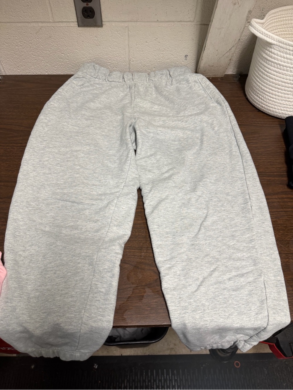 aerie Light Gray Cozy Track Joggers